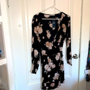 Abercrombie & Fitch Long Sleeve Wrap Dress